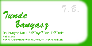 tunde banyasz business card